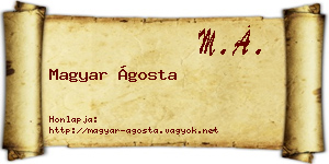 Magyar Ágosta névjegykártya