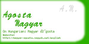 agosta magyar business card